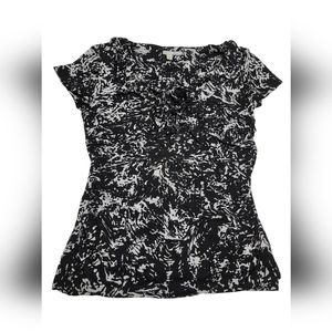 Halogen Abstract Print Blouse, Size M Petite